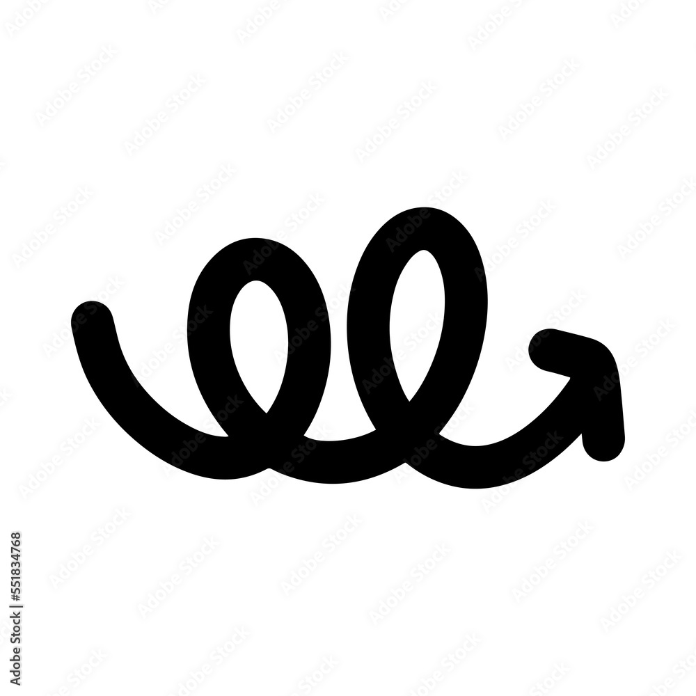 Poster Simple black arrow for design element