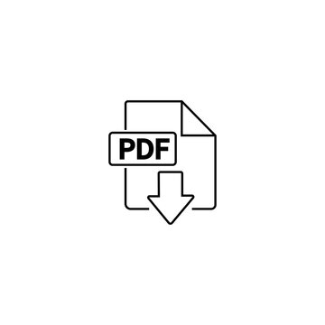 Vector icon for PDF file symbol