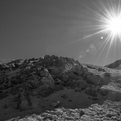 El teide mountain and sun