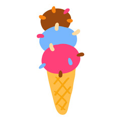 Sweet and cute ice cream for design element