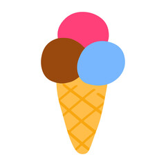 Sweet and cute ice cream for design element