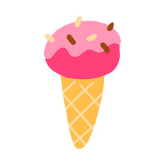 Sweet and cute ice cream for design element