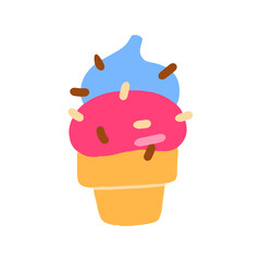 Sweet and cute ice cream for design element