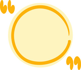 Quote box icon. Texting quote box. Blank template quote text
