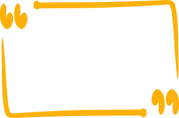 Quote box icon. Texting quote box. Blank template quote text