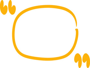 Quote box icon. Texting quote box. Blank template quote text