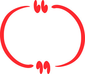 Quote box icon. Texting quote box. Blank template quote text