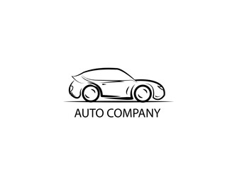 Auto car logo design vehicle silhouette. Sign for your company