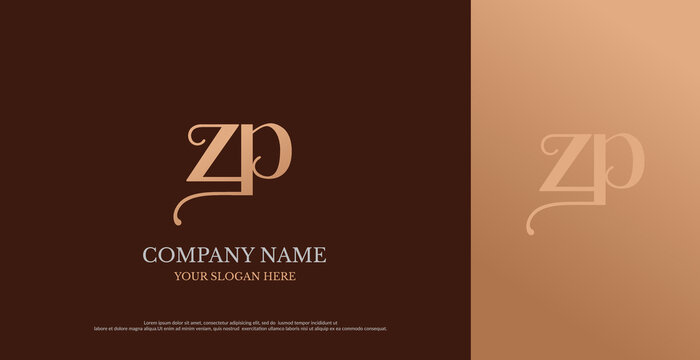 Initial ZP Logo Design Vector 