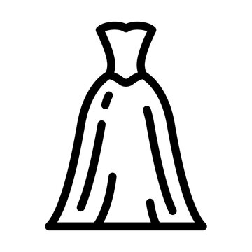 recommend clip art: basque wedding dress line icon vector. basque wedding dress sign. isolated contour symbol black illustration