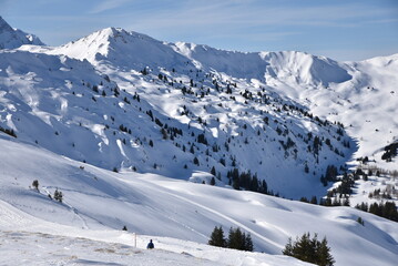 Fototapeta na wymiar Monts enneigés des Alpes suisses