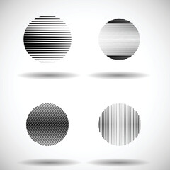 Lines in Circle Form . Spiral Vector Illustration .Technology round Logo . Design element . Abstract Geometric shape . Circular lines