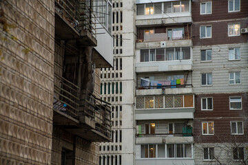 Obraz premium Soviet tenement housing in Tomsk, Siberia