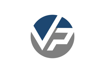 initial letter logo VP initial company icon business logo background illustration
