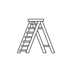 Ladder icon in line style icon, isolated on white background