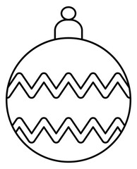 Abstract line Christmas ball 