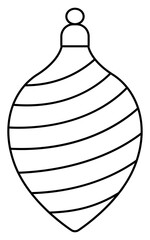 Christmas ball simple line illustration 