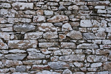 Mur de pierre en gros plan