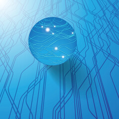 tech modern retro futuristic background .Vector design composition with various technology elements . Abstract contemporary art