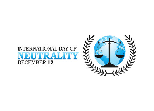 vector graphic of international day of neutrality good for international day of neutrality celebration. flat design. flyer design.flat illustration.