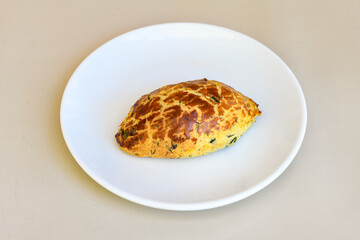 Turkish pastry product , tasty pogaca. Turkish Pastries; pogaca, borek, acma, ay coregi at patisserie showcase.