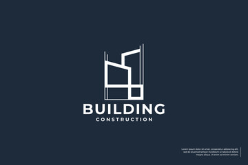 Building construction logo design template