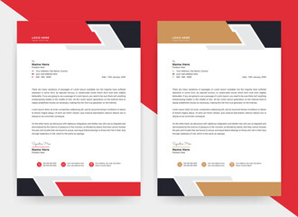 Abstract colorful business letterhead template layout