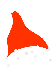 Santa Claus hat flat icon Funny Christmas holiday accessory