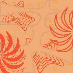 Abstract social media template background red and beige 