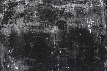 Old scratched grunge black painted metal surface dark worn weathered messy texture background