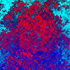 abstract icy blue and red water wave surface background