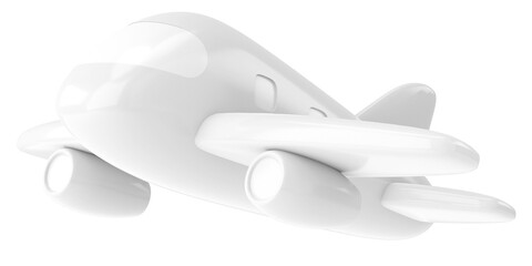 Airplane 3D. Travel element. 3D illustration.