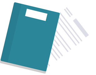 Notebook flat icon Office supplies Workplace