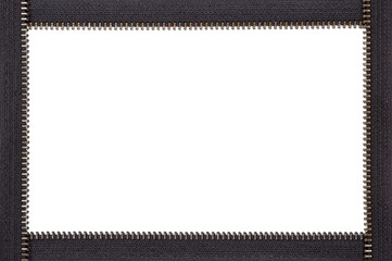 Zipper frame with zip lock, PNG isolated on transparent background