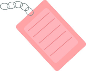 Keychain with information board flat icon
