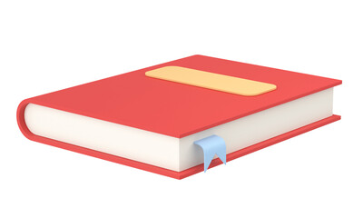 3D book. Notebook. 3D illustration.