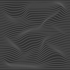 Relief black and white background with optical illusion of distortion.