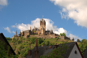 view of Cochem castle from Cochem-Cond