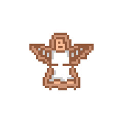 Pixel art gingerbread cookie character design