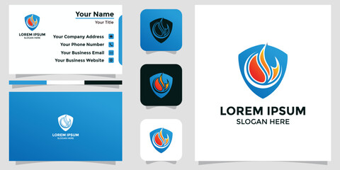 shield logo and branding card
