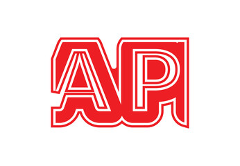 AP letter logo and icon design template