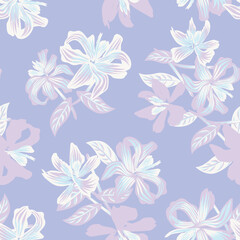 Naklejka na ściany i meble Oriental Floral Seamless Pattern Design Background