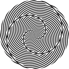 Lines in Circle Form . Spiral Vector Illustration .Technology round Logo . Design element . Abstract Geometric shape .
