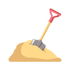 Shovel in the sand icon