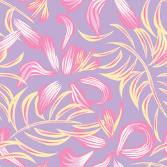 Oriental Floral Seamless Pattern Design Background