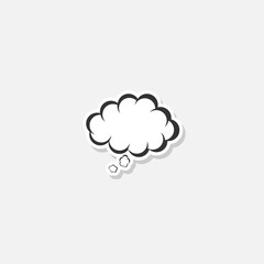 Thought cloud sticker logo icon