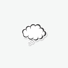Thought cloud sticker logo icon