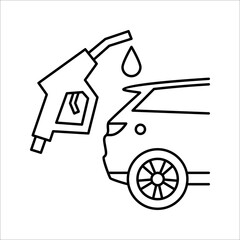 Fuel vector icon. vector illustration isolated on white background for graphic and web design. color editable