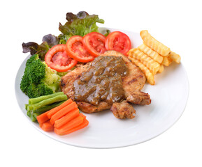 chicken steak on transparent png