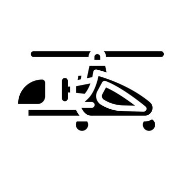 gyroplane airplane aircraft glyph icon vector. gyroplane airplane aircraft sign. isolated symbol illustration